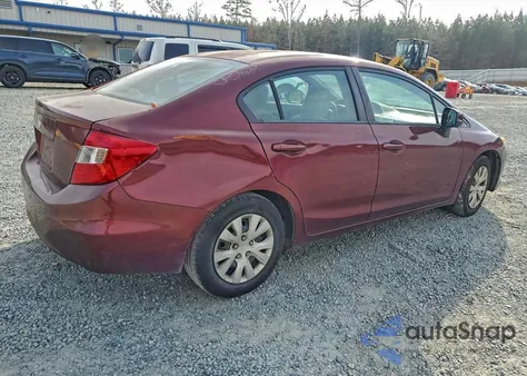 2012 Honda Civic Lx from USA, damaged, VIN 2HGFB2F58CH571479